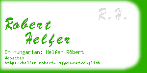robert helfer business card